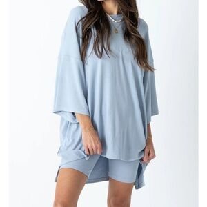 Sky Blue Relaxed Fit Tunic